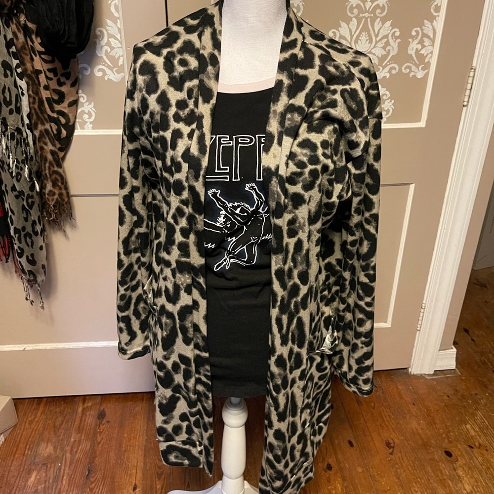 Animal print cardi